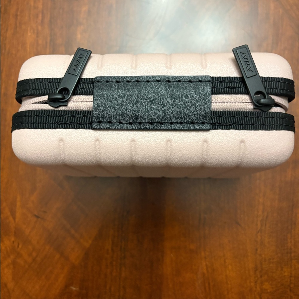 Away Pink Mini Travel Bag with Ribbed Design - Picture 3 of 6